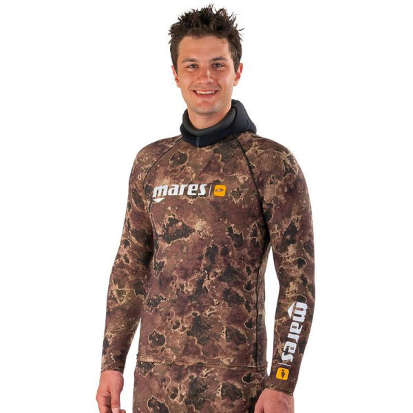 Mares Rash Guard Top Camouflage Brown