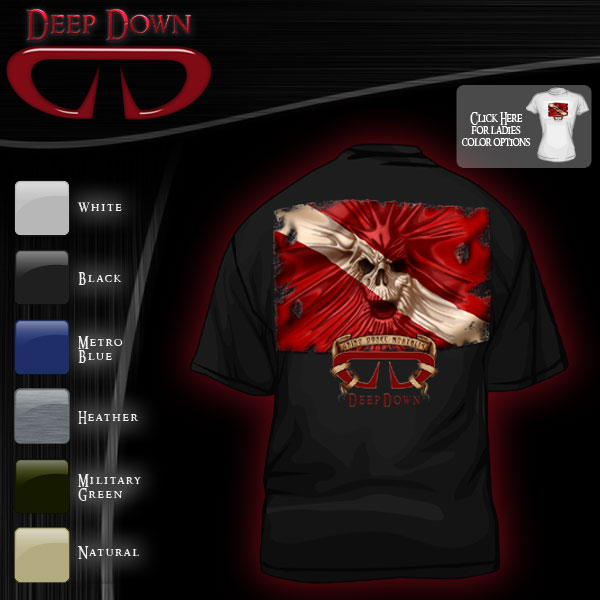 Deep Down Skull Flag T-shirt