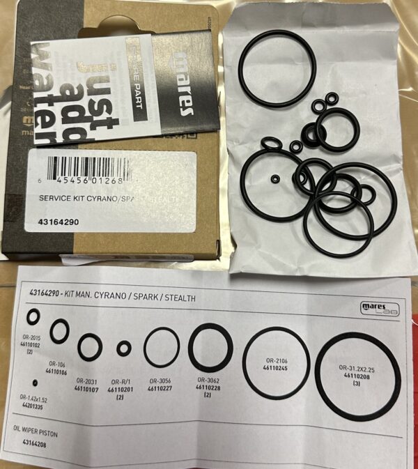 mares cyrano spark stealth service kit Mares Service o-rings Kit for Cyrano Sparks Stealth