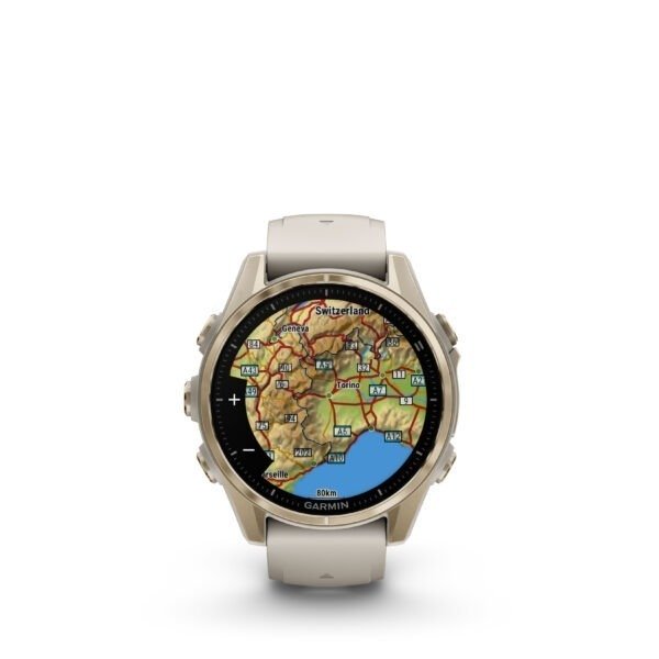 Fenix8_43_HR_SoftGold_FogGray_Front_0001_fenix8_contour_shading_map_metric Garmin fenix 8 – 43 mm, AMOLED