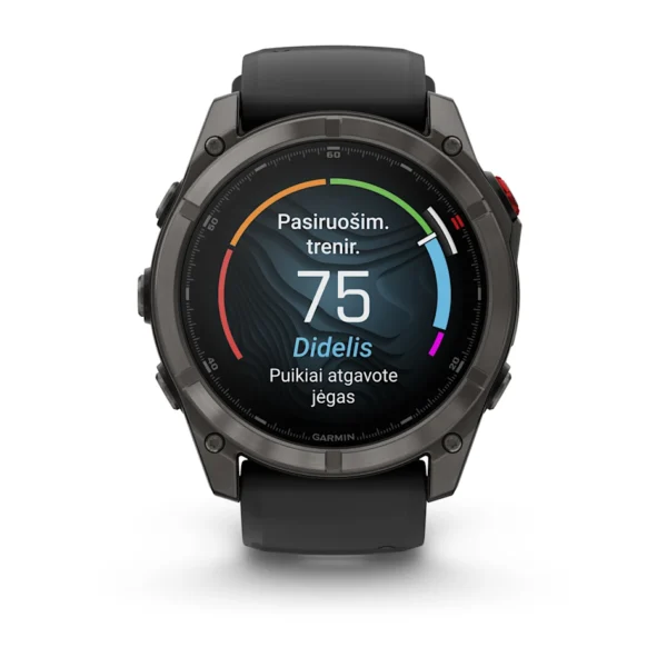 Garmin Fenix 8 Pro širdies ritmo ir sveikatos stebėjimas