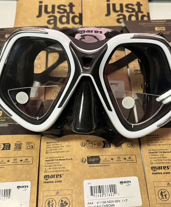 Mares Chroma Up Diving Mask Prescription negative/positive Lenses Set