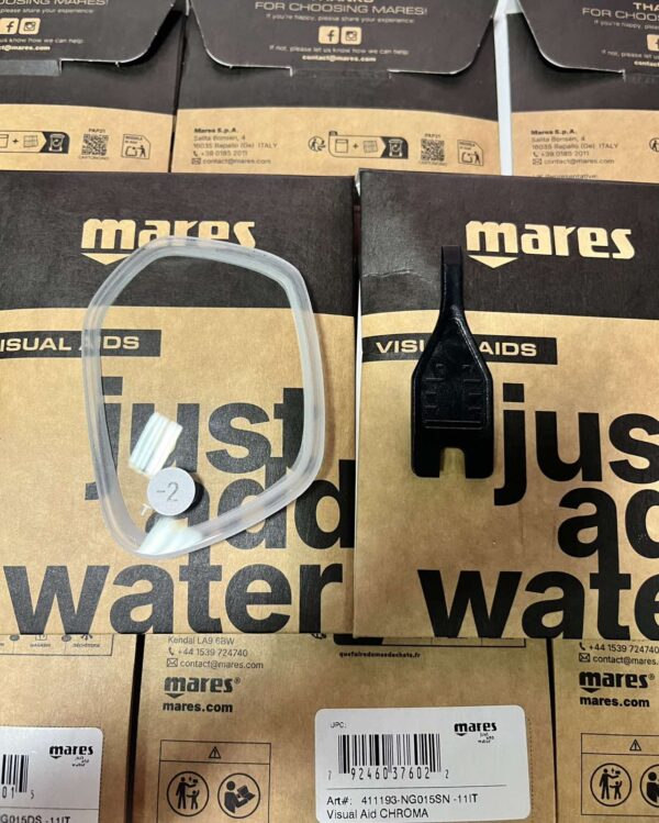 Mares Chroma Up Diving Mask Prescription negative/positive Lenses Set
