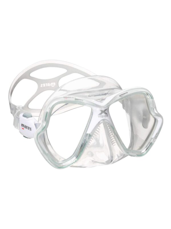 Mares mask xvision 4diving Mares X-Vision Diving Mask Clear White – Tempered Glass for Scuba and Snorkeling