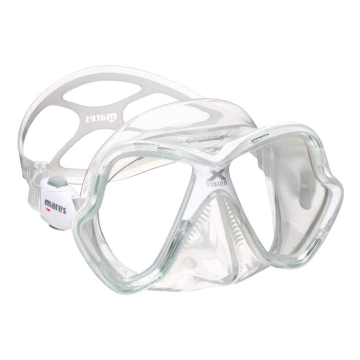 Mares mask xvision 4diving Mares X-Vision Diving Mask Clear White – Tempered Glass for Scuba and Snorkeling