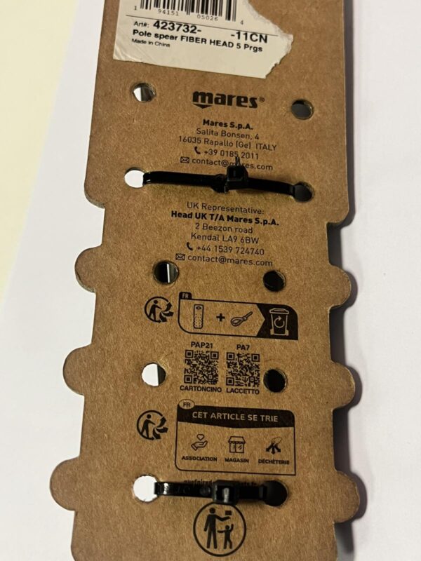 mares fiber head 5prgs 4diving1 Mares Pole Spear Fiber Head 5-Prongs – Stainless Steel Spearfishing Tip