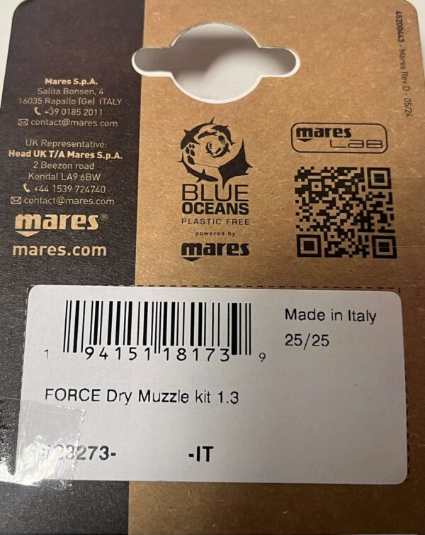 Mares FORCE Dry/Vacuum Muzzle kit 1.3 for Mares force