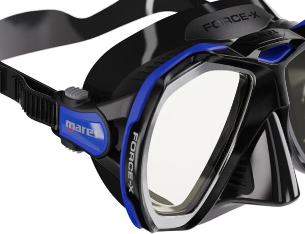 Mares x force mask blue 4diving1 Mares Force-X Mask for Diving, Spearfishing & Snorkeling – Wide Vision & Durable Fit