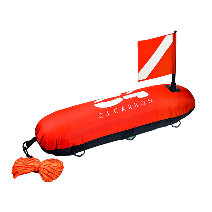 C4 Carbon Torpedo Buoy -4diving.com- C4 Carbon Torpedo Buoy