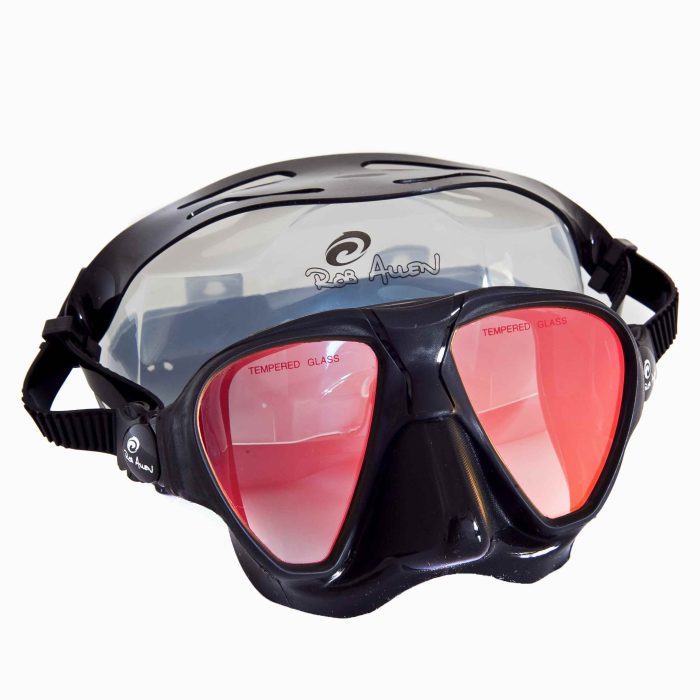 rob allen cubera red lens diving mask -4diving.com- Rob Allen Cubera Red Tinted Lens Diving Mask